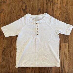 Faherty Cloud Cotton XS Men’s White Henley Button Down Pima Cotton Modal